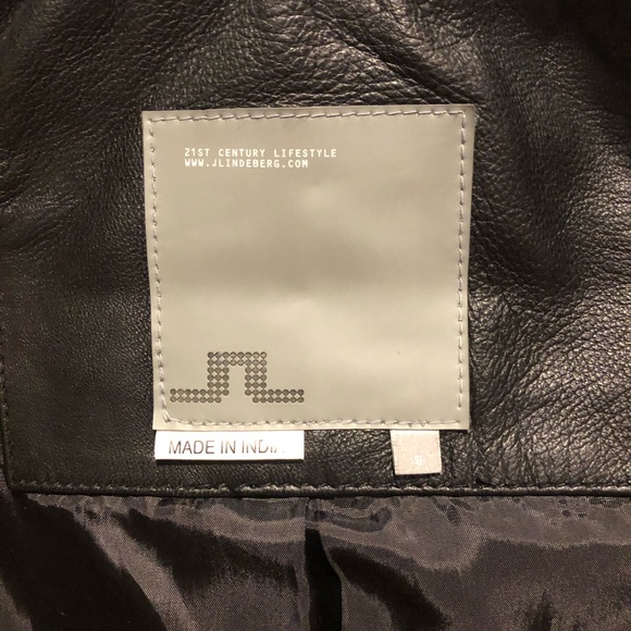 J. Lindeberg black leather jacket - Picture 5 of 5